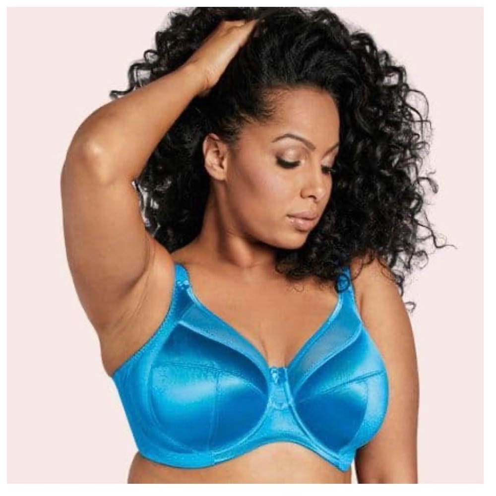 Goddess Vibrant Blue Satin Bra
